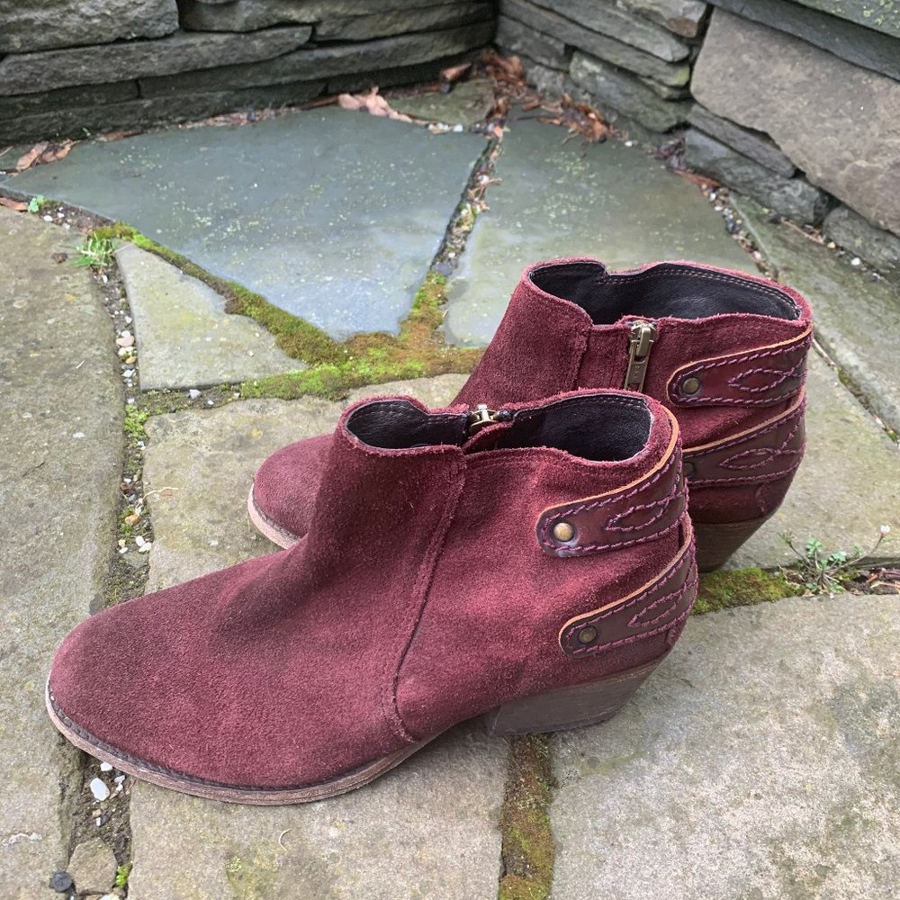 Burgundy Red H by Hudson Leather Ankle Boots